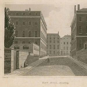 Ascending view of Hay Hill, London (engraving)