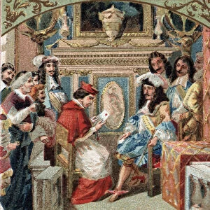 Audience given to the Legat in the kings room (Louis XIV