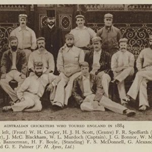 Australian Cricketers who Toured England in 1884 (b / w photo)