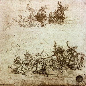 Battle of Horsemen Study for the Battle of Anghiari (opposing the Milanese against