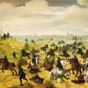 The Battle of Leckerbeetje, 1600 (panel) (pair of 77047)