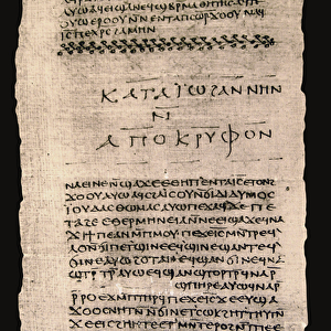 Beginning of the Gospel of Thomas, Nag Hammadi Codex II, c. 350 AD (ink on papyrus)