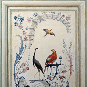 Birds sign of the large living room of the chateau of Champs sur Marne
