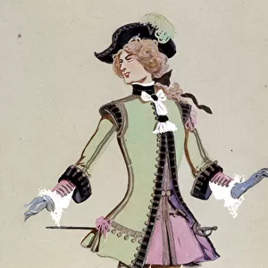 Costume design for Cherubino, from The Marriage of Figaro