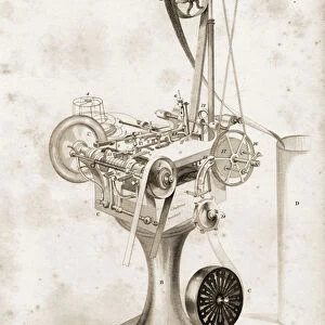 Crabtrees Card-setting machine, exhibited at the Great Exhibition 1851 (engraving)