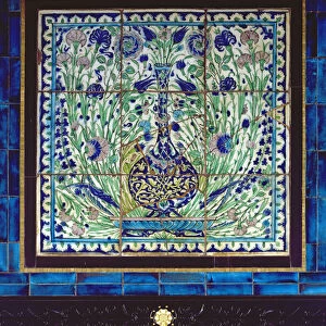 A Damascus tile panel, late 16th century (ceramic)