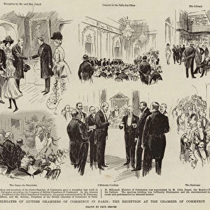 Delegates of British Chambers of Commerce in Paris, the Reception at the Chamber of Commerce (engraving)