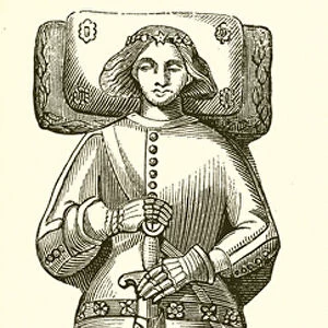 Don Alfonso, Senor de Ajufria. 1382 (engraving)