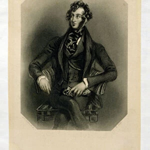 Edward Lytton Bulwer (1803-73), engraved by H. Cook (engraving)