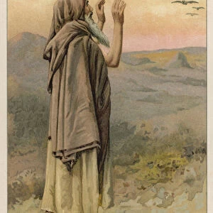 Elijah and the ravens (chromolitho)
