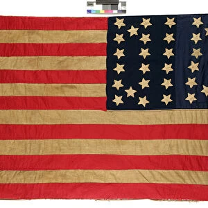 Flag: 34 stars American, 1861-63 (wool & cotton) (see 398897 for recto)