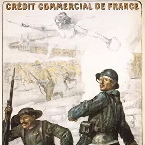 Fourth loan of the Defense Nationale - 1918: Subscribe for victory and for the triumph of freedom - poster of the commercial credit of France, ill. by Lucien Hector (Lucien-Hector) Jonas (1880-1947), 1918