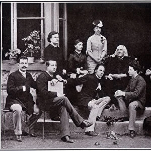 Franz Liszt (1811-1886), in Weimar, in the circle of his favorite pupils