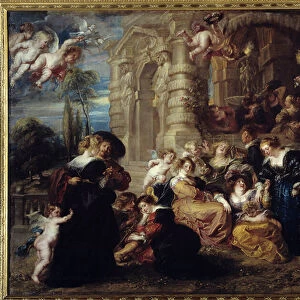 The garden of love, 17th century (oil on canvas)
