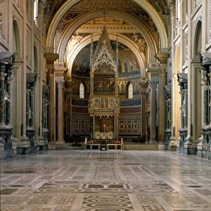 Gothic art: view of the papal altar above the Tabernacle made by Giovanni di Stefano