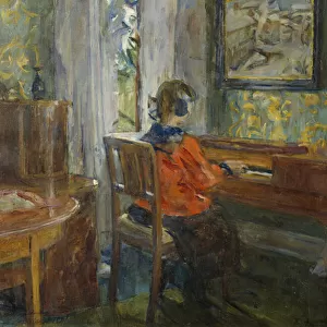 At great-grandmothers piano, 1921 (oil on canvas)
