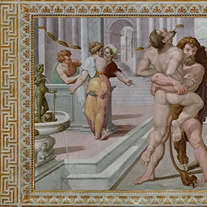 Hercules fighting Antaeus, detail, 1564-1565 (fresco)
