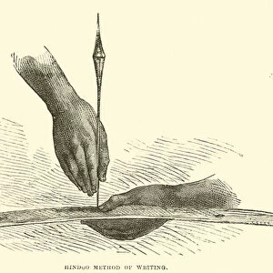 Hindoo method of writing (engraving)