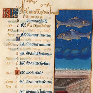 Hours of Louis XII (formerly Hours of Henry VII), Calendar leaf for the month of February