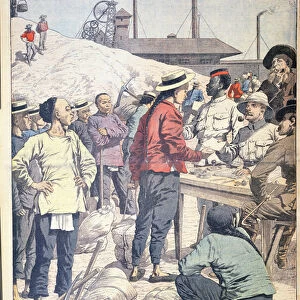 Importing Chinese labourers to work in the gold mines of South Africa in 1904