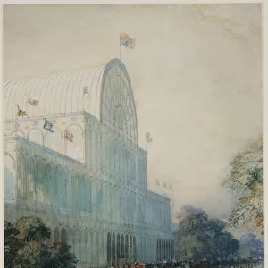 The Inauguration of the Crystal Palace, 1851 (pencil, pen, ink & w / c on paper)