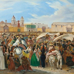 The Independencia Market, Lima, 1843 (oil on canvas)