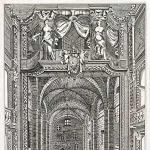Inside of the Dukes Theatre, London, engraved by Richard Sawyer, 1820 (engraving)