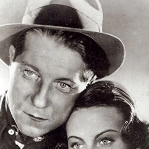 Jean Gabin and Michele Morgan in the film Quai des Brumes 1938 (b / w photo)