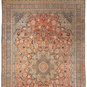 Large Tabriz carpet, of Ardebil design, north west Persia, c. 1880 (textile)