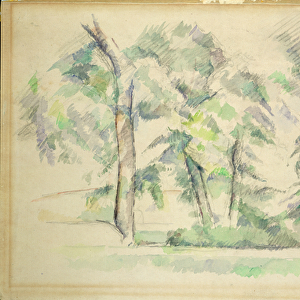 The Large Trees at Jas de Bouffan, c. 1885-87 (w / c on paper)