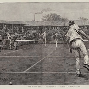 The Lawn Tennis Championship Match at Wimbledon (engraving)