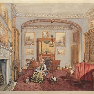 Library - Music Room with the Northwick Bacchus and Ariadne after Titian, c