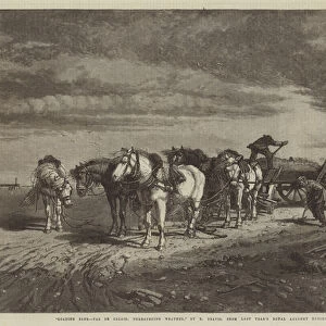 "Loading Sand-Pas de Calais, Threatening Weather, "from Last Years Royal Academy Exhibition (engraving)