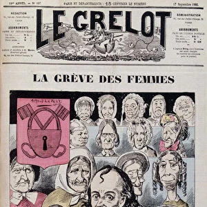 Louise Michel leading a womens strike, 1882 - in "Le Grelot"