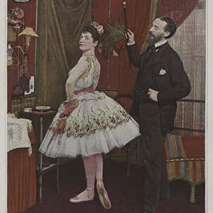 Mademoiselle Hirsch, ballet dancer, and Joseph Hansen, Belgian ballet master (colour photo)