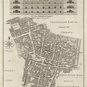 Map of Cripplegate Ward, London (engraving)