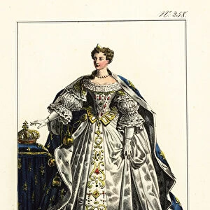 Maria Leszyzynska of Poland, Queen of France. 1825 (lithograph)
