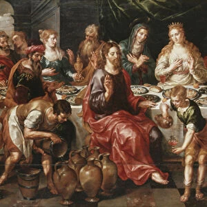 The Marriage at Cana, (oil on panel)