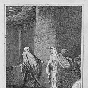 Matildas escape from Oxford Castle (engraving)