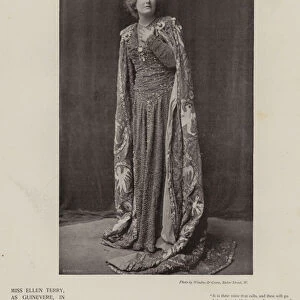 Miss Ellen Terry, as Guinevere, in "King Arthur"(b / w photo)