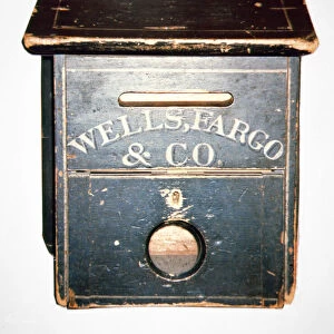 Original Wells Fargo & Co. letter box of the Old West, c. 1880 (wood)