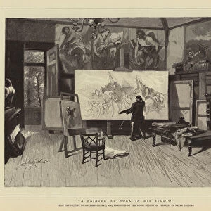 A Painter at Work in his Studio (engraving)