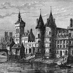 The palace of the city in Paris in the Middle Ages - in "Histoire de France"