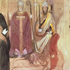 The Pope and the Emperor, fresco in the Spanish Chapel, Santa Maria Novella, Florence