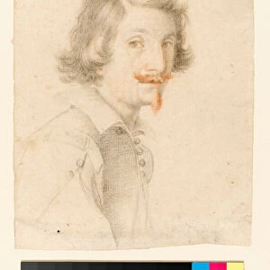 Portrait of the artist, before 1686 (black and red chalk on paper)