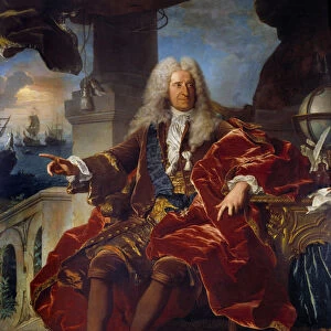 Portrait of the banker Samuel Bernard (1651-1739) Painting by Hyacinthe Rigaud (1659-1743