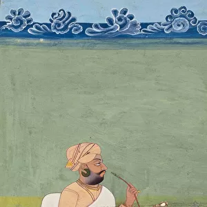 Portrait of a Khanphata Yogi, c. 1800 (opaque pigments & gold on paper)