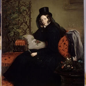 Portrait de l imperatrice Alexandra Fedorovna (nee Charlotte de Prusse, 1798-1860), epouse de l empereur Nicolas I (1798-1860). En tenue de cavaliere. Peinture de Franz Kruger (1797-1857), huile sur toile, 1836