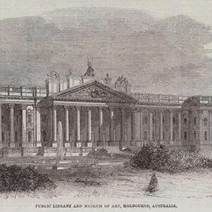 Public Library and Museum of Art, Melbourne, Australia (engraving)