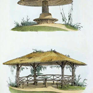 Rustic benches, from Habitations Champetres, published c